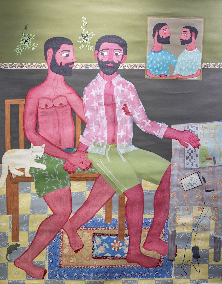 JK, queer artist, Jammu, bhupen like